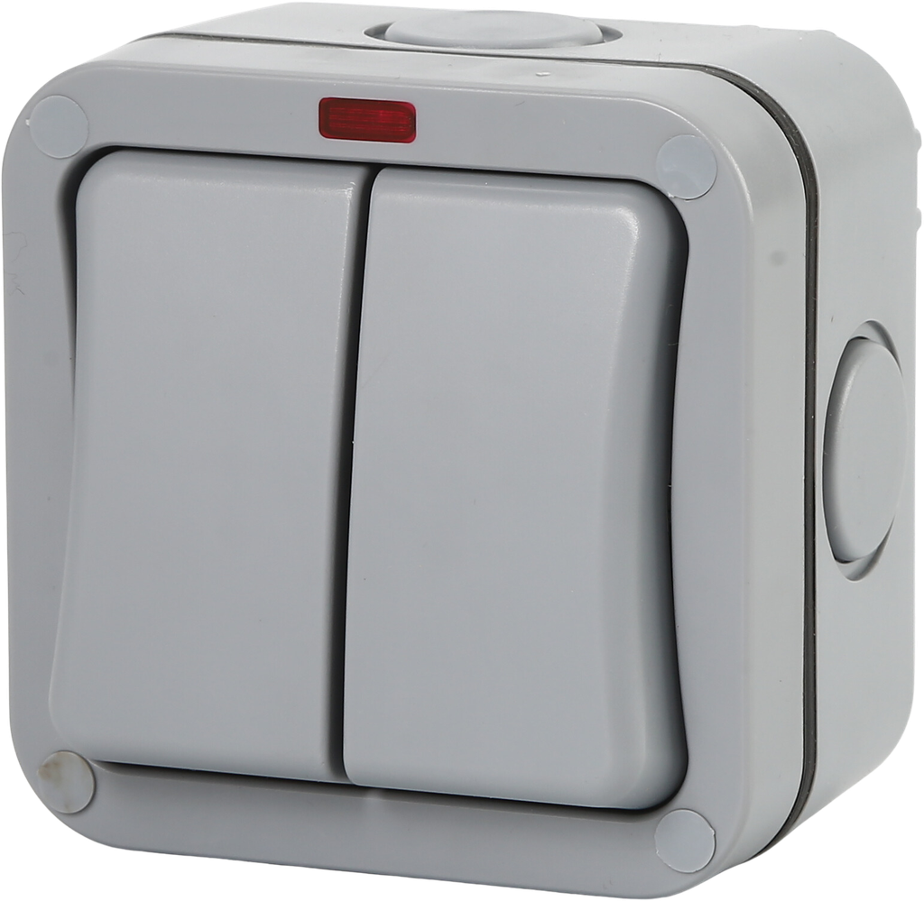 Plymouth 10 Amp 2 Gang 2 Way IP66 Switch