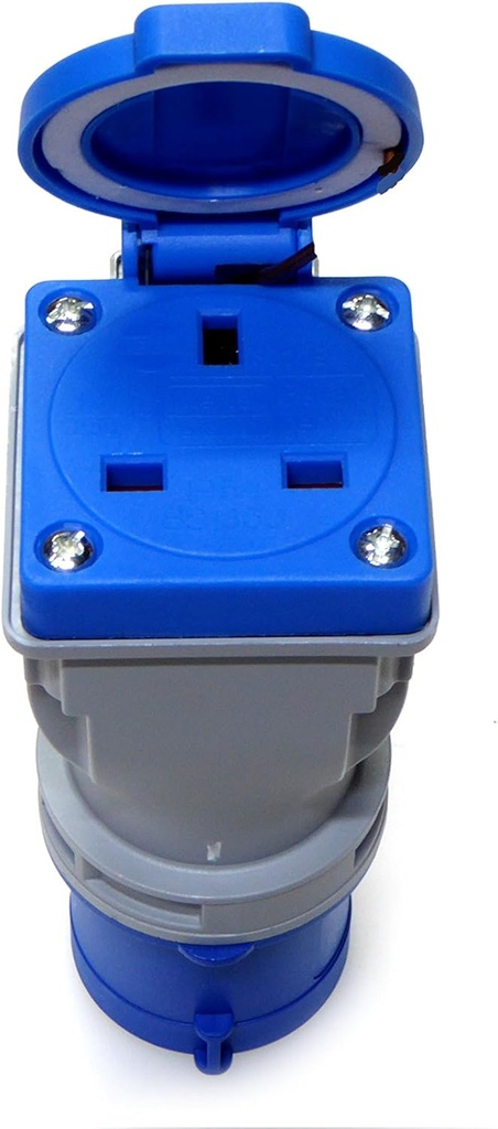 EBASEE CEE IP44 13A- 16A Socket Adaptor 220V - 240V Blue