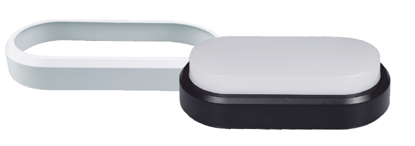 Falcon 9/12/18W LED Oval CCT Sensor Bulkhead 1590Lm Black/White Trim