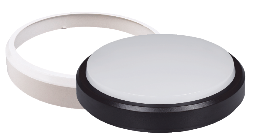 Falcon 9/12/18W LED Round CCT Bulkhead 1590Lm Black/White Trim