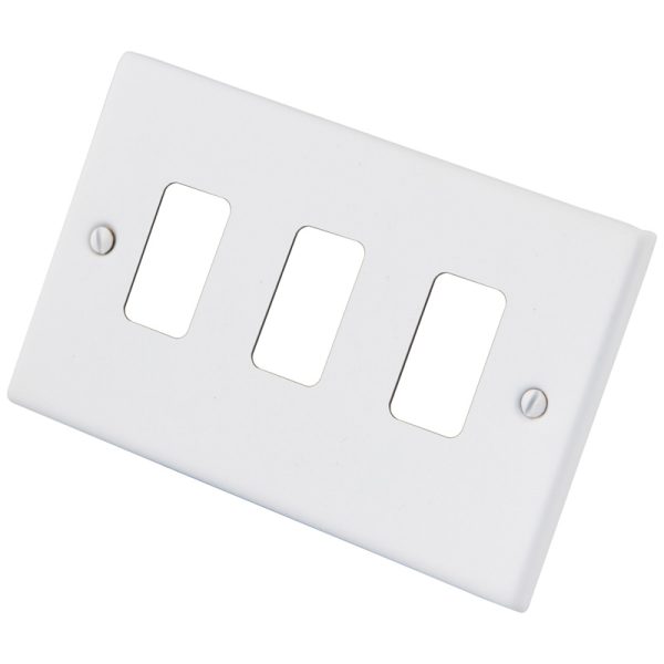 Lincoln 2 Gang 3 Module Grid Plate