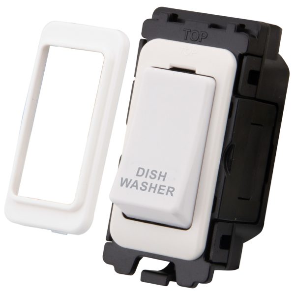 20A Double Pole Switch Grid Module - 'Dishwasher'