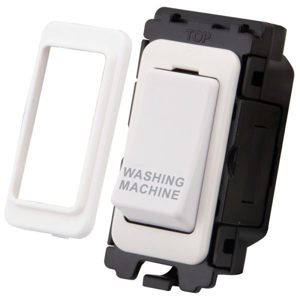 20A Double Pole Switch Grid Module - 'Washing Machine'
