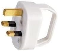 Lincoln 13 Amp White Plug Top with Handle