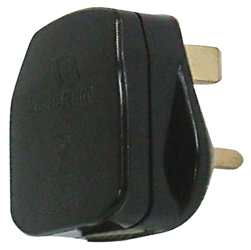 Lincoln 13 Amp 3 pin Plug Top Black