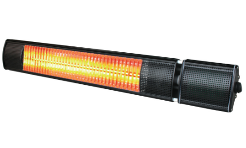 Eldorado Black IPX5 IR Wall Mounded Heater C/W Remote Control