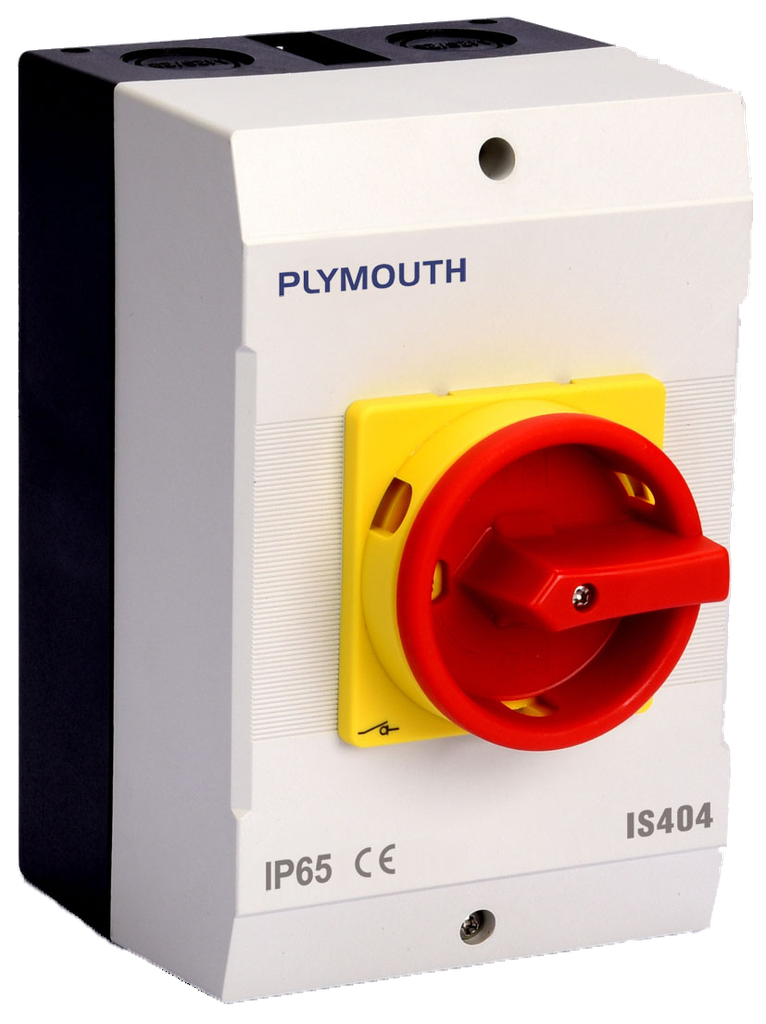 Plymouth 32 amp 4 pole Rotary Isolator IP65 176X116X10