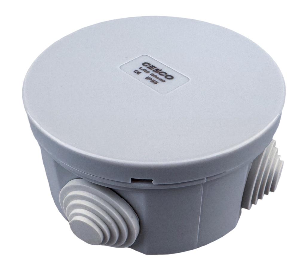 Plymouth Junction Box IP55 with Grommets - 80 x 40mm Round
