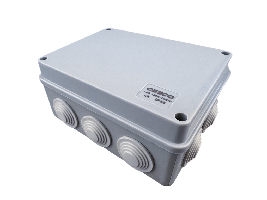 Plymouth Junction Box IP55 with Grommets - 150 x 110 x 70mm