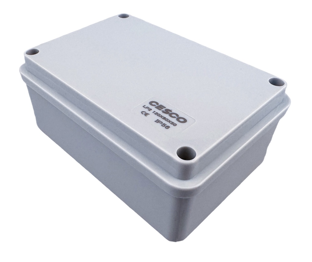 Plymouth Junction Box IP56 Plain Walls - 120 x 80 x 50