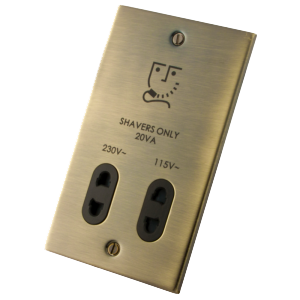 Antique Brass Shaver Socket