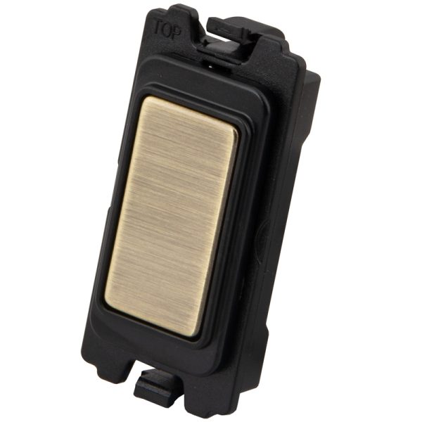 Antique Brass Blank Grid Module - 3060-030