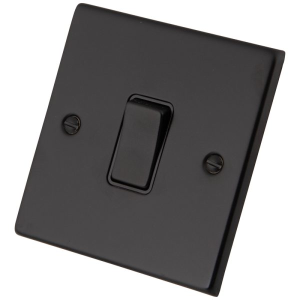 Black Metal 1 Gang 2 Way Switch 6082-002