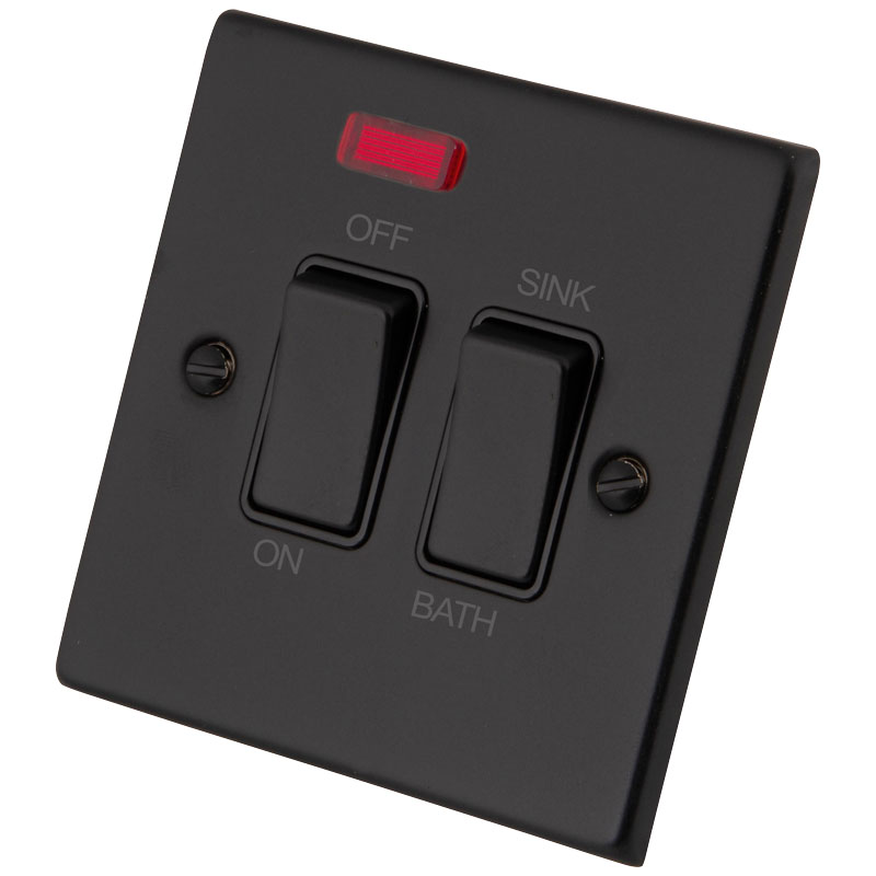 Black Metal Dual Immersion on/off switch 6082-056