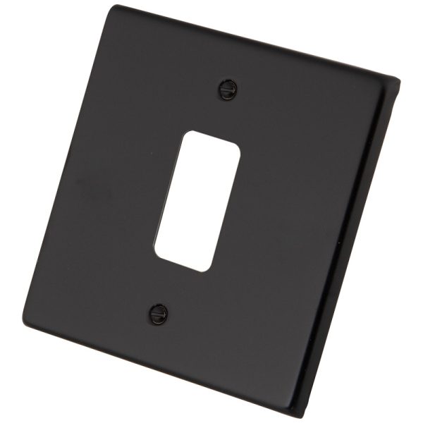 Black Metal 1 Gang Grid Plate 6080-350