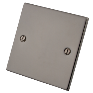 Black Nickel 1 Gang Blank Plate