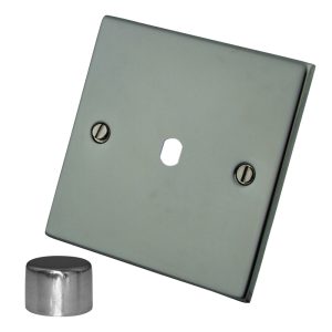 Black Nickel 1 Gang  Dimmer Plate with Knob