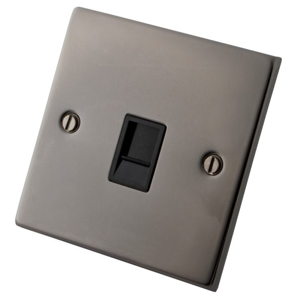 Black Nickel 1 Gang CAT6 RJ45 Socket 6072-306