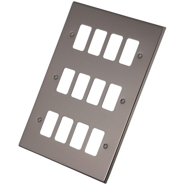 Black Nickel 12 Gang Grid Plate 6070-357