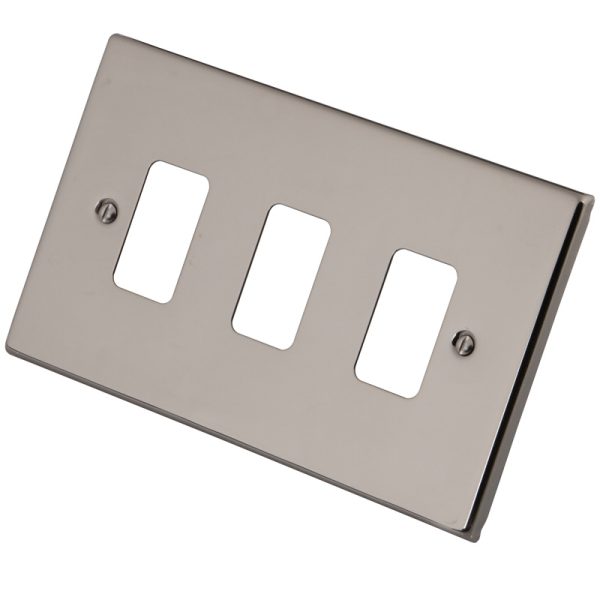 Black Nickel 3 Gang Grid Plate 6070-352