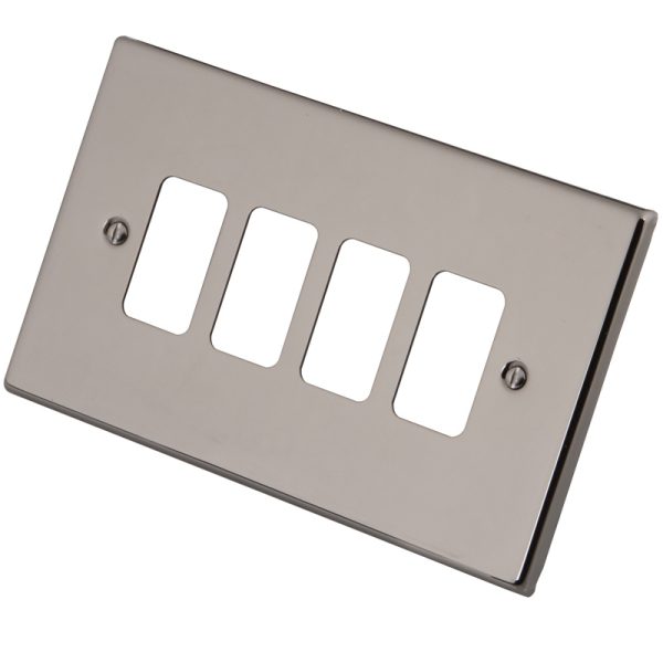 Black Nickel 4 Gang Grid Plate 6070-353