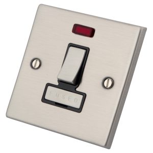 Stainless Steel 13A Switched Fused Spur & Neon