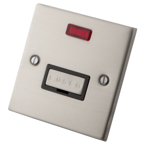 Stainless Steel 13A  Unswitched Spur & Neon
