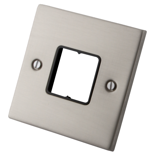 Stainless Steel 1 Gang 2 Module Empty Switch Plate