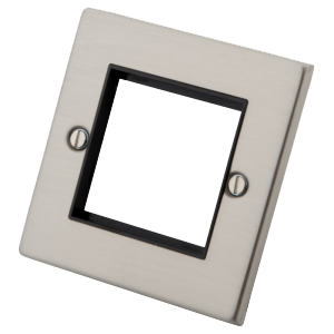Stainless Steel 1 Gang 2 Module Euro Plate