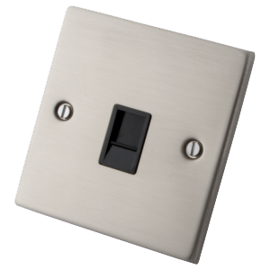 Stainless Steel 1 Gang CAT6 RJ45 Socket