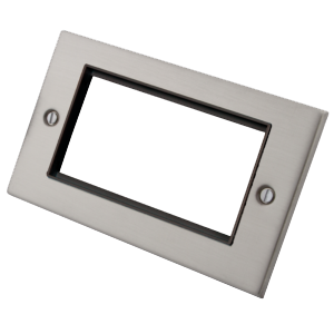 Stainless Steel 2 Gang 4 Module Euro Plate