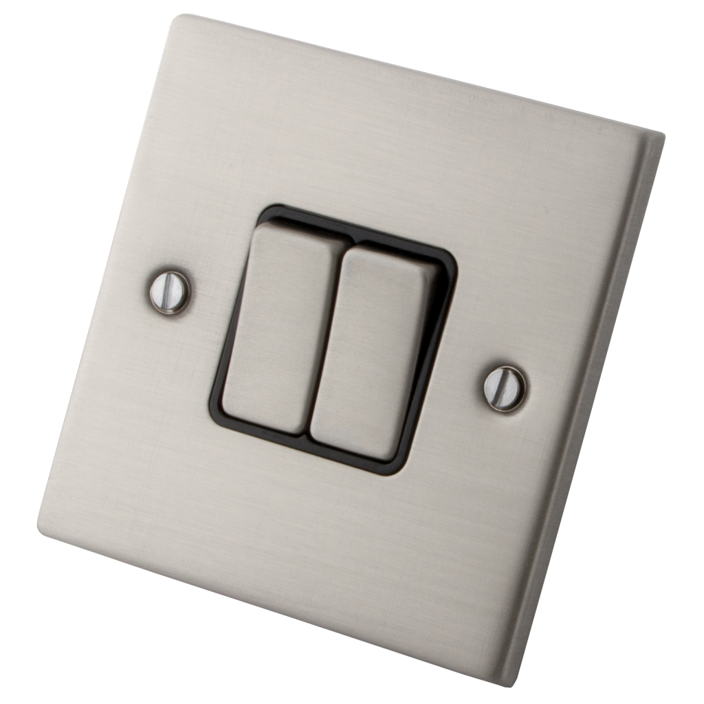 Stainless Steel Switch 2 Gang 2 Way
