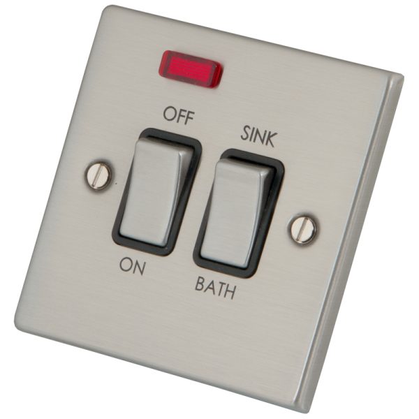 Stainless Steel Dual Immersion on/off switch with Neon