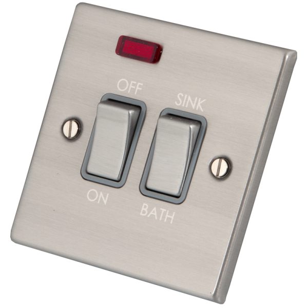 Stainless Steel Dual Immersion on/off switch 6033-056 - Grey Insert