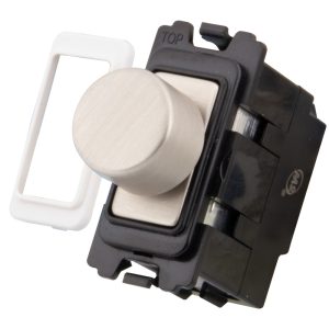 Brushed Chrome 2 Way Dummy Grid Dimmer 3030-029