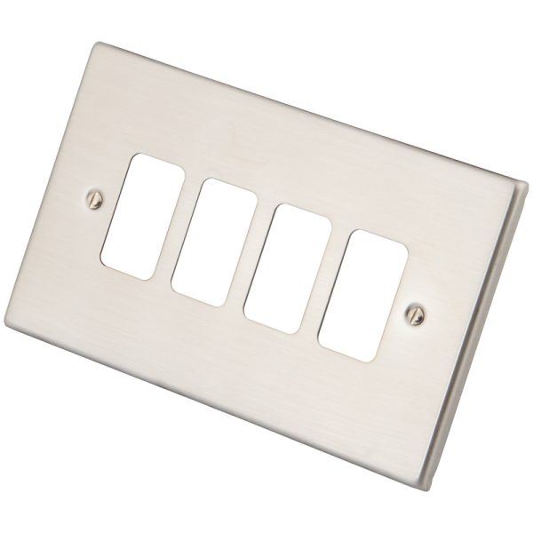 Stainless Steel 4 Gang Grid Plate 6030-353