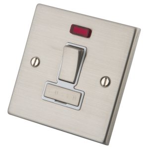 Stainless Steel 13A Switched Fused Spur Neon