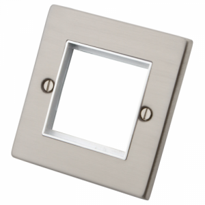 Stainless Steel 1 Gang 2 Module Euro Plate