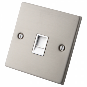 Stainless Steel 1 Gang CAT6 RJ45 Socket