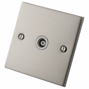 Stainless Steel 1 Gang TV Outlet Switch
