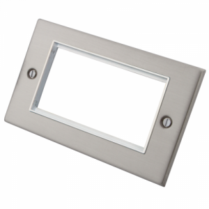 Stainless Steel 2 Gang 4 Module Euro Plate