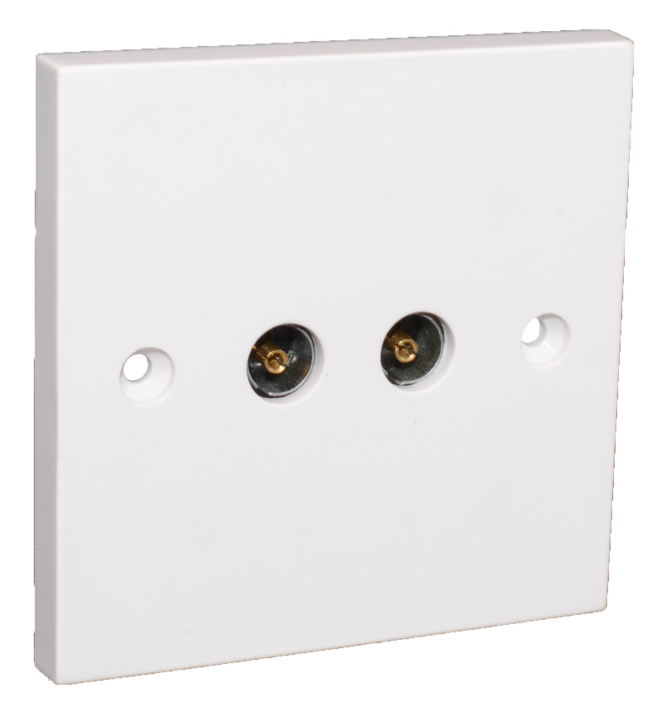 [1TV/2] Lincoln 2 Gang Flush TV Socket