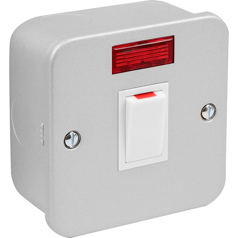 [20DPSMN] Lincoln Metalclad 20 Amp Double Pole Switch c/w Neon