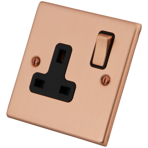 Copper 1 Gang 13 Amp Switched Socket 6102-103