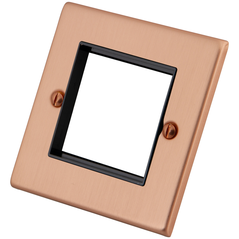 Copper 1 Gang 2 Module Euro Plate 6102-321
