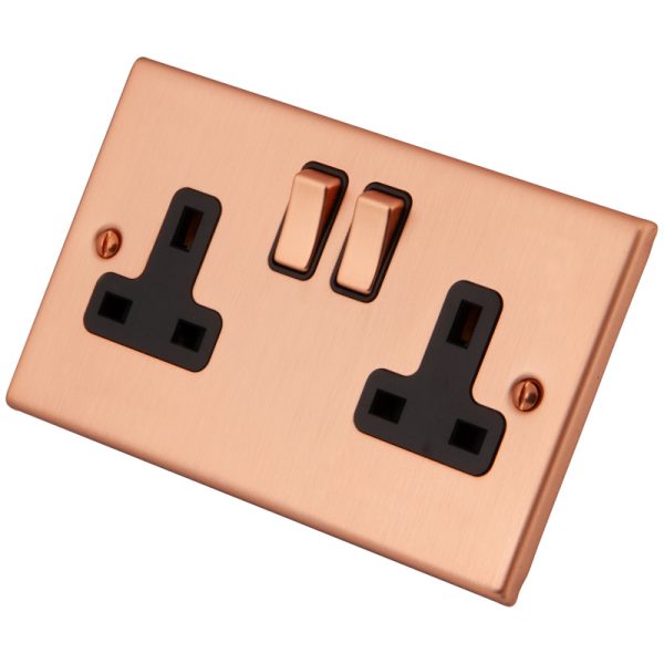 Copper 2 Gang 13 Amp Socket 6102-105