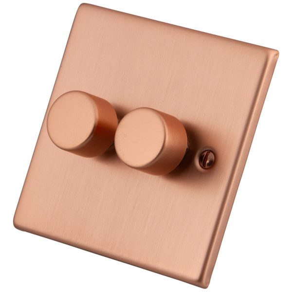 Copper 2 Gang 2 Way 400W Dimmer 6102-026