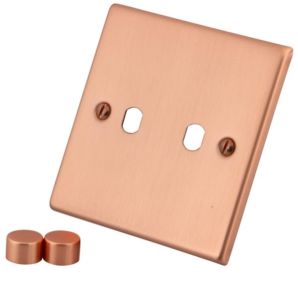 Copperl 2 Gang Dimmer Plate &Knob 6102-222