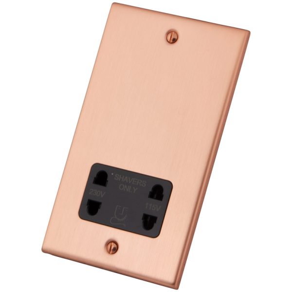 Copper 2 Gang Shaver Socket 6102-110