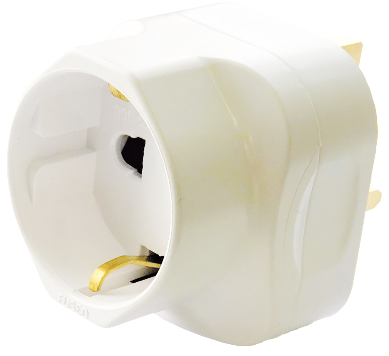 [2968] Lincoln 13 Amp European Travel Adaptor (For use here)